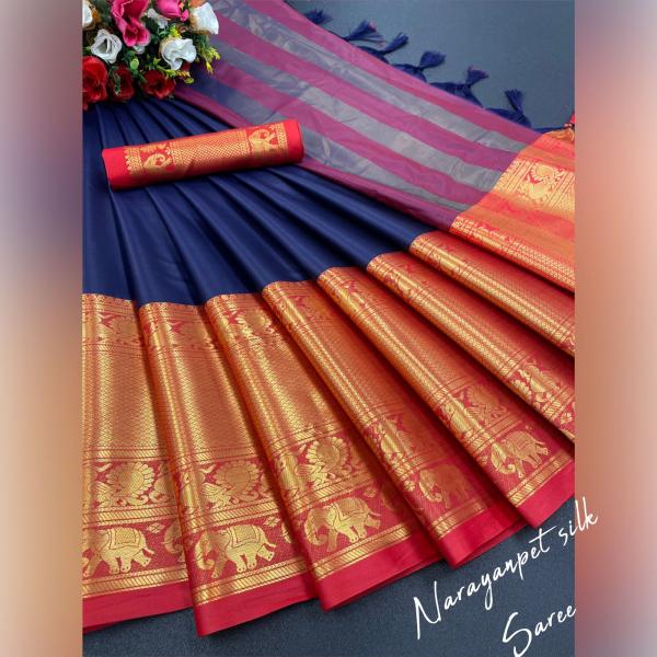 Aab Mastani Mercerised Copper Silk Fancy Saree Collection